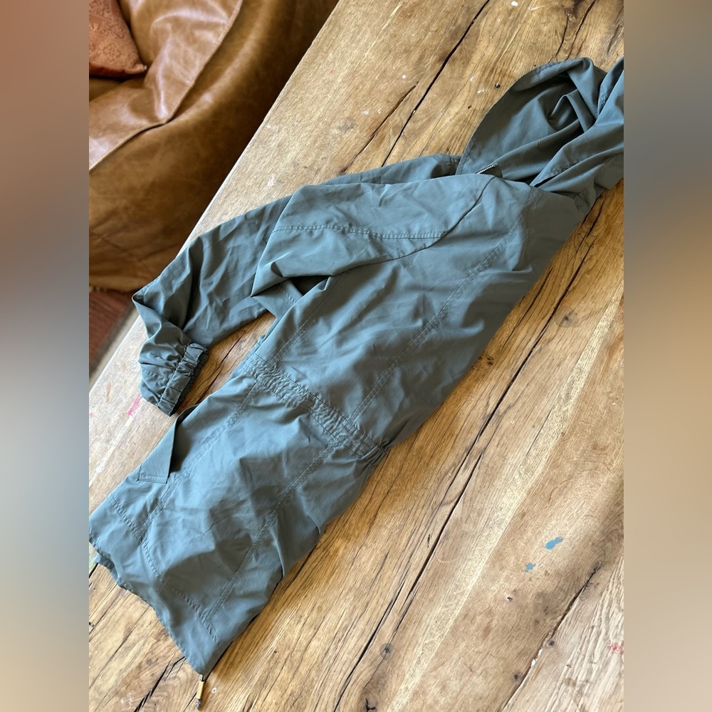 CottonOn Olive Green Jacket trench windbreaker anorak long coat lightweight xs - Picture 3 of 13